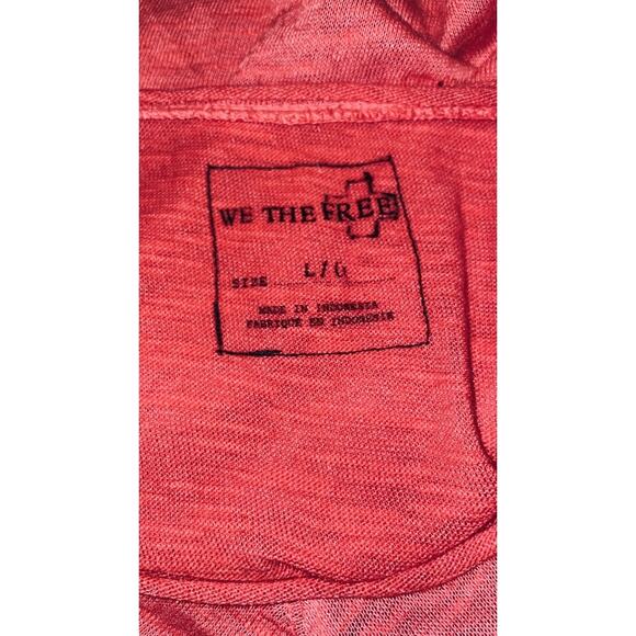 We The Free People Pink Pocket Crop T-Shirt Size: L - Picture 4 of 4